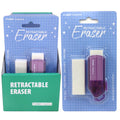 Retractable Eraser With Refill, Purple