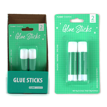 2Pk Glue Sticks, Green