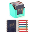 160 Sht Jumbo Spiral Solid Stripes Hotstamp Journal, 8.5"X6.25", 2 Designs