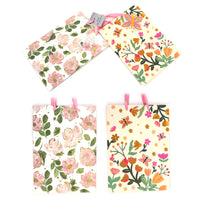 2Pk Extra Large Gift Bags W/Hot Stamp, Peachy Floral Party, 2 Designs