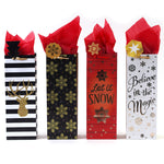 Bottle Snowflakes For Christmas Hot Stamp/Glitter Bag, 4 Designs