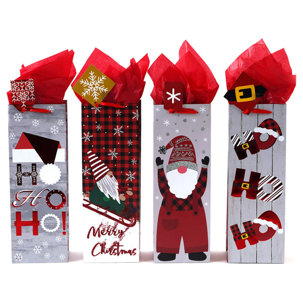 Bottle Ho Ho Gnomes Christmas Glitter/Hot Stamp Bag, 4 Designs