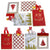 2Pk Extra Large Plaid Joy Glitter/Hot Stamp Bags, 4 Designs