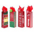 Bottle Hot Red Holiday Glitter/Hot Stamp Bag, 4 Designs