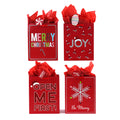 Extra Large Color Me Red Christmas Glitter Bag, 4 Designs