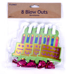 8Pk Birthday Hot Stamp Blowouts