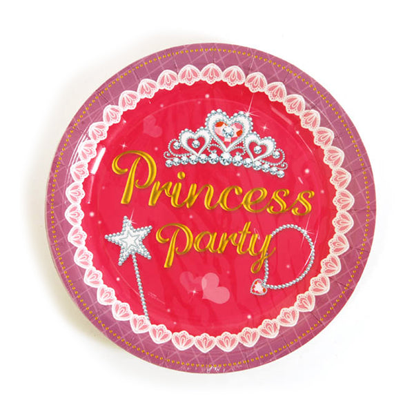 9" Princess Plates, 8Pcs/Pack