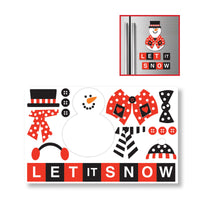 Christmas-11X17" Snowman Dress Up Magnet, Poly Bag