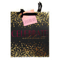 Birthday-Icoloris Grande(Large) Confetti Matte Gift Bag W/ Gold And Pink Hot Stamp,1 Design