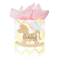 Baby-Icoloris Grande (Large) Rocking Horse Matte Gift Bag With Pop Layer And Glitter,1 Design