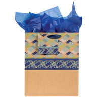 Icoloris Grande (Large) Geostory On Kraft Gift Bag, 1 Design
