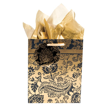 Wedding-Icoloris Medio (Medium) Fleur And Fancy Matte Gift Bag Hot Stamp, 1 Design