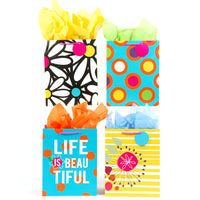 Extra Large Life Is Beautiful On Matte Gift Bag, 4 Designs