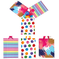 3Pk Large Abstract Party Printed Bag, 4 Designs