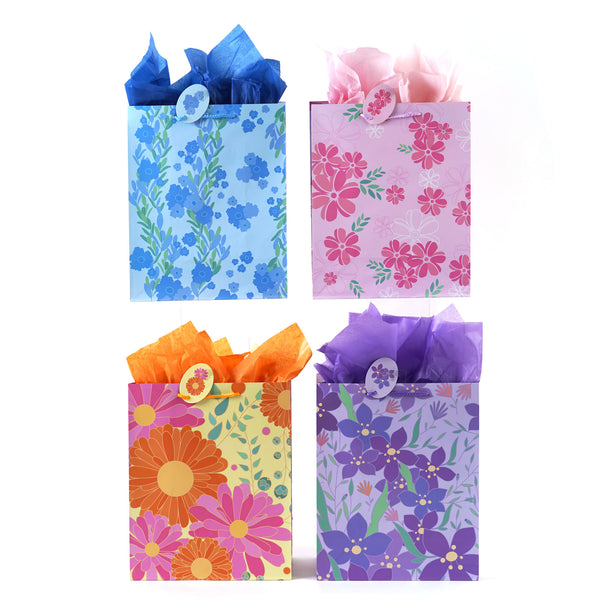 Large Pretty Floral Party Printed Bag, 4 Designs