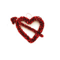 Cupid's Arrow Red Tinsel Heart 13" X 15.8"