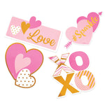 Valentine-4Ct 10" Simply Sweet Cutouts With Hot Stamping, 2 Assortments