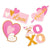 Valentine-4Ct 10" Simply Sweet Cutouts With Hot Stamping, 2 Assortments