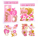 Valentine-4Ct 10" Simply Sweet Cutouts With Hot Stamping, 2 Assortments