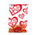 8Ct Valentine Frosted Bakery Bags With Attached Plastic Tie 11" X 5", 2 Assortments