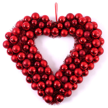 15.75" Valentine Heart Ornament Wreath