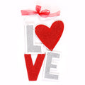 12" Love Hanging Decoration With Glitter