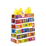 3Pk Large Birthday Boxes Print Bag, 4 Designs