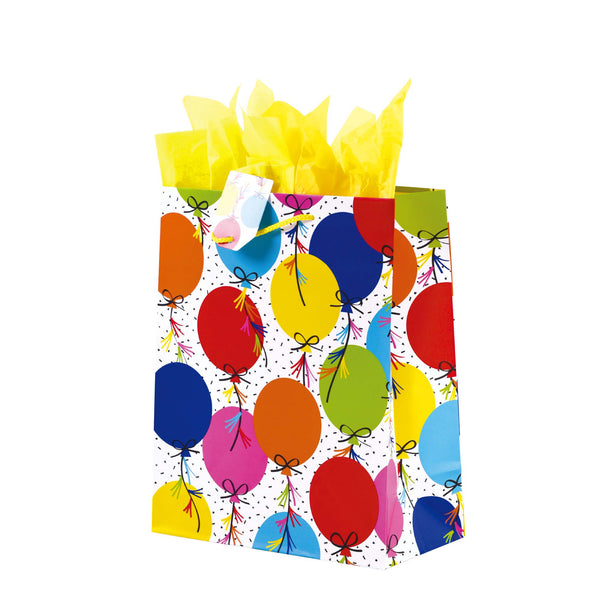 3Pk Large Birthday Boxes Print Bag, 4 Designs