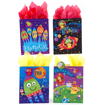 Large Space Birthday Print Bag, 4 Designs