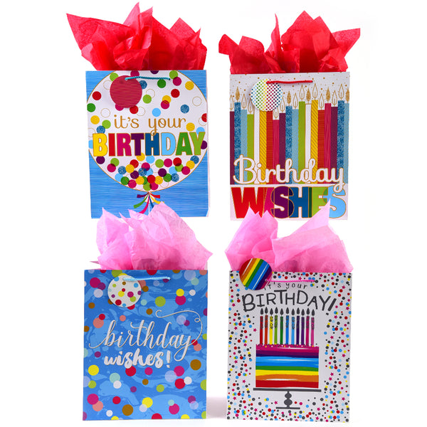 Extra Large Candle Birthday Surprise Print Bag, 4 Designs