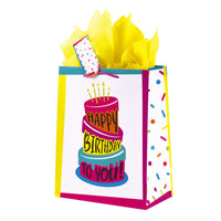 Large Birthday Cake Surprise Printed Bag, 4 Designs