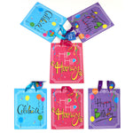 3Pk Birthday-Large Hip Hip Hooray Party Printed Bag, 4 Designs