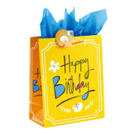 3Pk Birthday-Large Hip Hip Hooray Party Printed Bag, 4 Designs