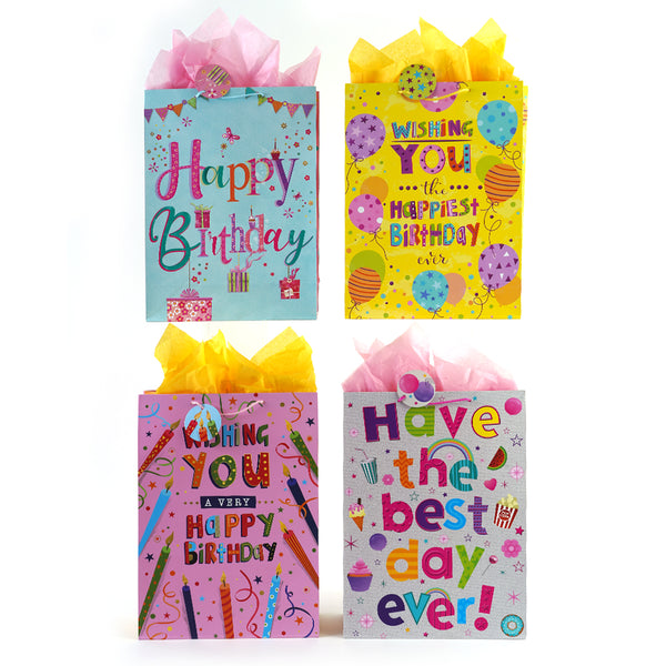 Extra Large Wish Me A Happy Day Printed Bag, 4 Designs