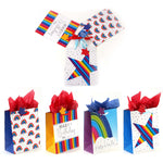 3Pk Large Rainbow Brights Printed Bag, 4 Designs