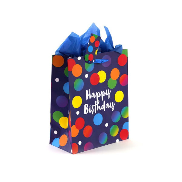 Large Dotty Birthday Printed Bag, 4 Designs