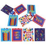 3Pk Large Birthday Surprise Me Printed Bag, 4 Designs