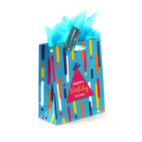 Extra Large Aqua Birthday Party Printed Bag, 4 Designs