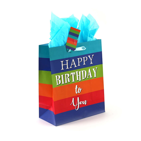Extra Large Aqua Birthday Party Printed Bag, 4 Designs