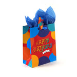 Large Aqua Birthday Party Printed Bag, 4 Designs