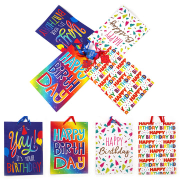 2Pk Extra Large We All Love Birthdays Printed Bag, 4 Designs