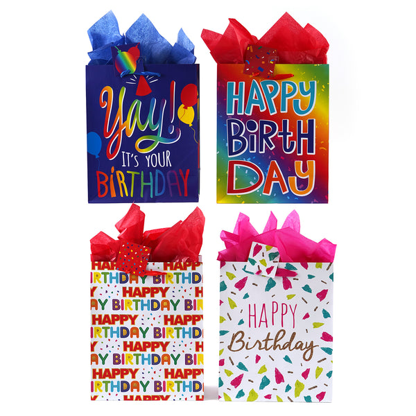 Extra Large We All Love Birthdays Printed Bag, 4 Designs