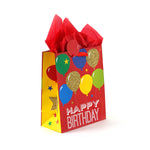 3Pk Large Dots & Stripes Birthday Printed Bag, 4 Designs
