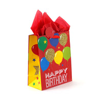 3Pk Large Dots & Stripes Birthday Printed Bag, 4 Designs