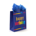 3Pk Large Dots & Stripes Birthday Printed Bag, 4 Designs
