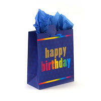 3Pk Large Dots & Stripes Birthday Printed Bag, 4 Designs
