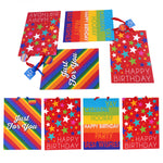 2Pk Extra Large Stripes & Stars Birthday Printed Bag, 4 Designs
