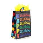 2Pk Extra Large Birthday Typography Dots Printed Bag, 4 Designs