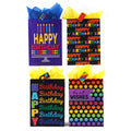 Extra Large Birthday Typography Dots Printed Bag, 4 Designs