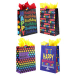 Super Birthday Typography Dots Printed Bag, 4 Designs
